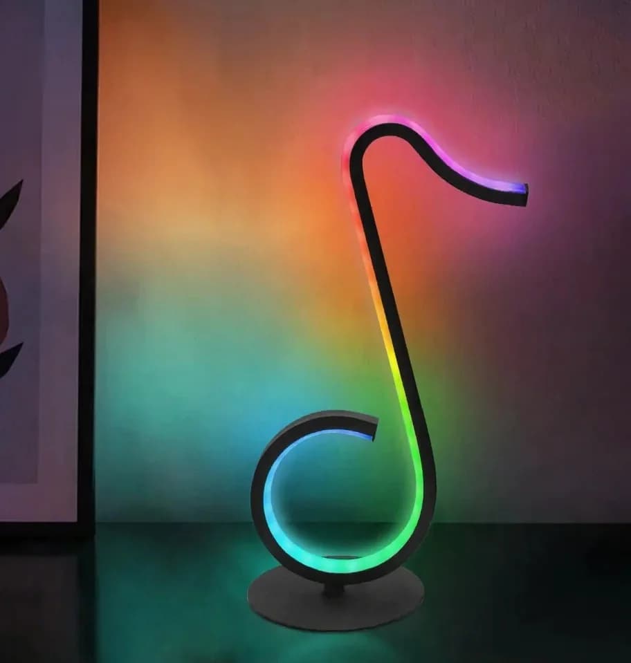 Lampada da Scrivania Atmosfera RGB a Nota Musicale con Telecomando