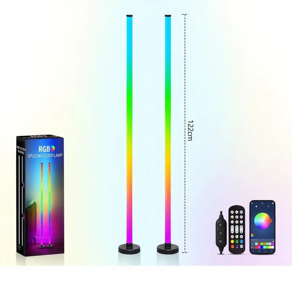 Lampada da Terra RGB con Sync Musicale, Luce a 360°, Controllo App per Gaming