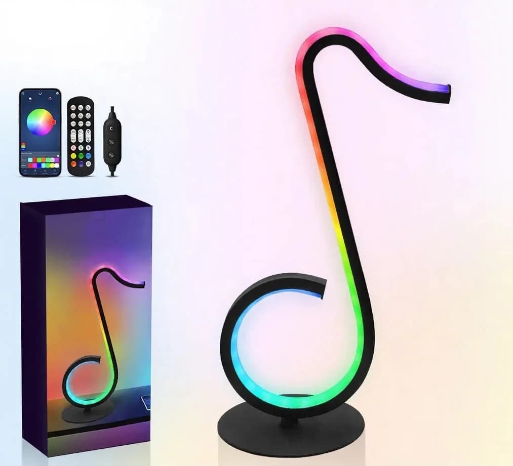 Lampada da Scrivania Atmosfera RGB a Nota Musicale con Telecomando