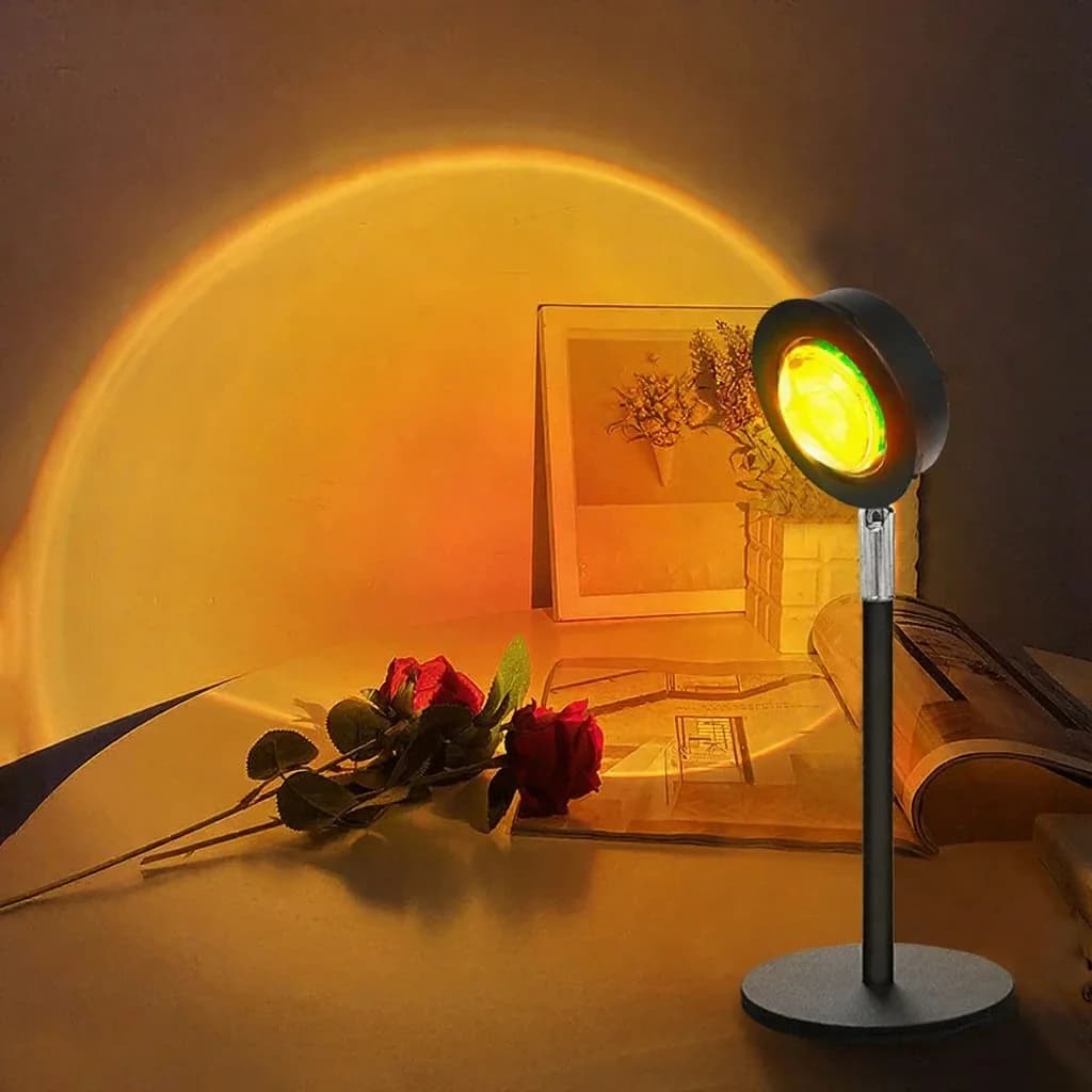 Lampada USB Proiezione Tramonto RGB Atmosfera per Scrivania