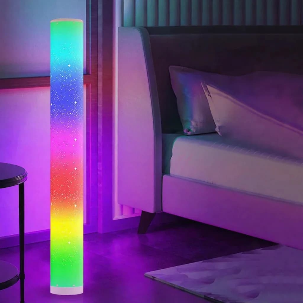 Lampada da terra LED RGB con motivo a stelle, telecomando e controllo app