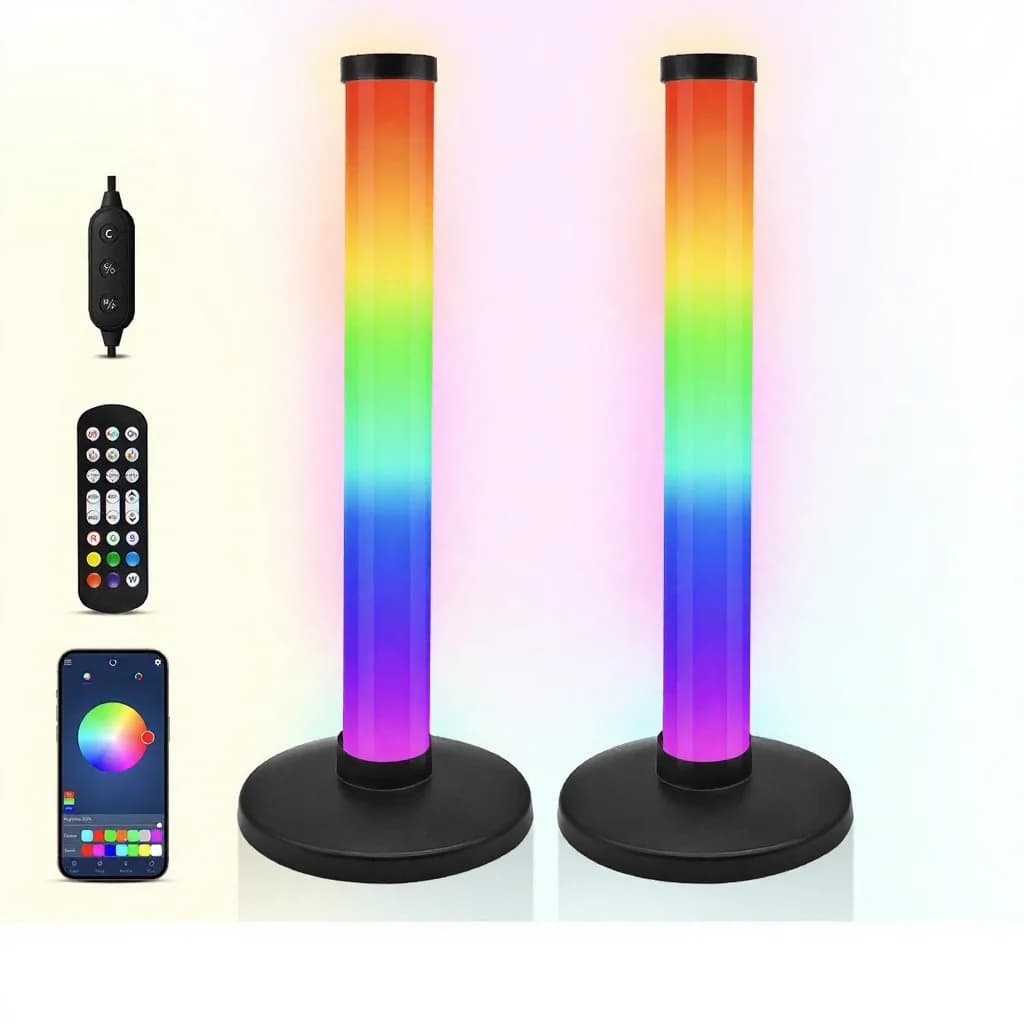 Luce d'atmosfera RGB con sincronizzazione audio e controllo app per scrivania