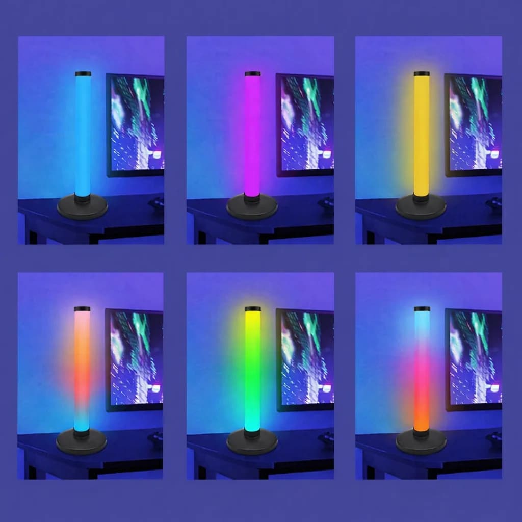 Luce d'atmosfera RGB reattiva al suono per setup gaming da scrivania