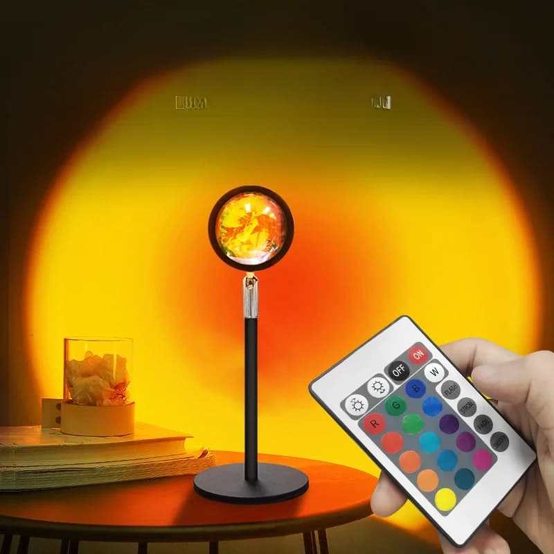 Lampada USB Proiezione Tramonto RGB Atmosfera per Scrivania