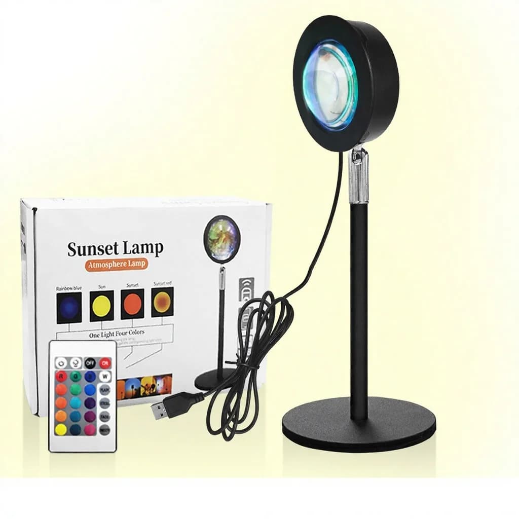 Lampada USB Proiezione Tramonto RGB Atmosfera per Scrivania