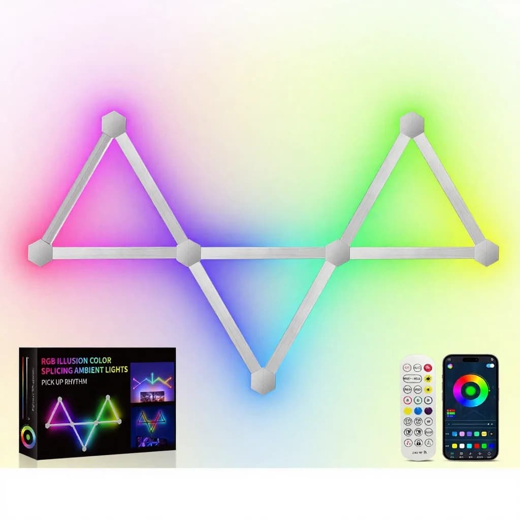 Luci da parete LED RGB intelligenti componibili con controllo app e sincronizzazione musicale