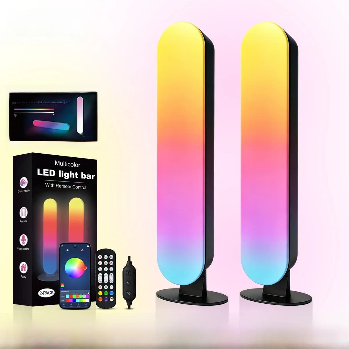 Luce ambientale RGB LED con sincronizzazione musicale Bluetooth e controllo app