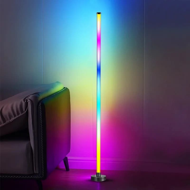 Lampada da Terra Angolare LED RGB con Sync Musicale, Controllo App e Remoto