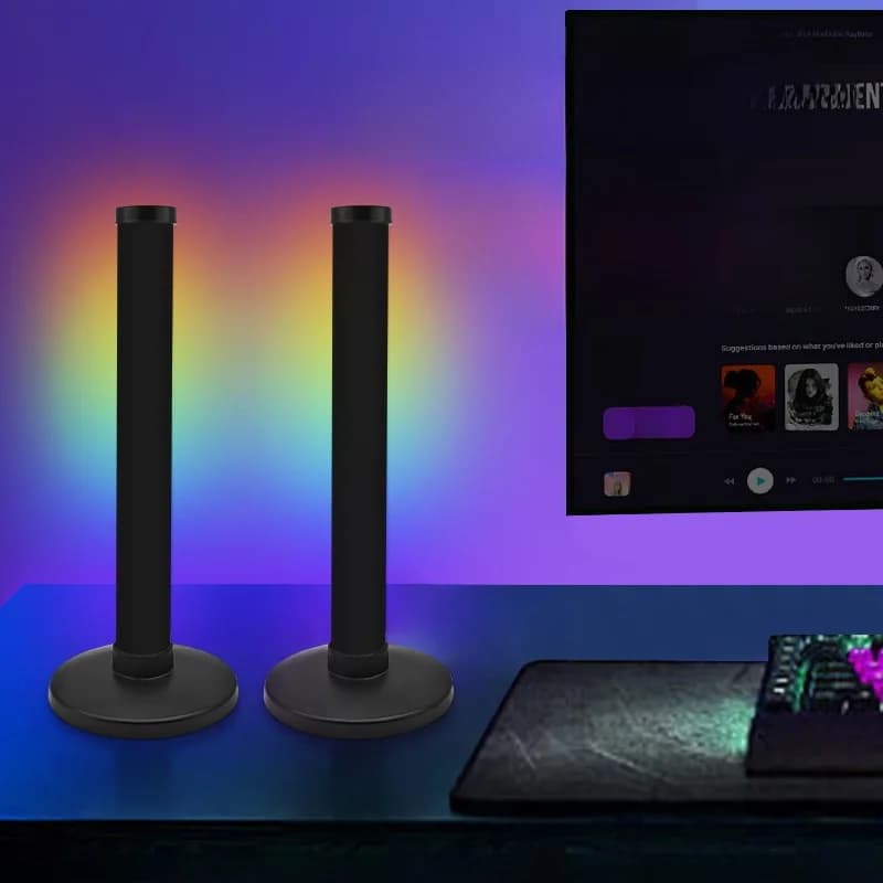 Luce d'atmosfera RGB con sincronizzazione audio e controllo app per scrivania