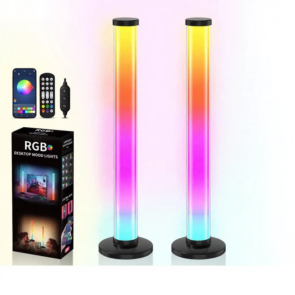 Lampada da scrivania RGB a 360 gradi reattiva al suono con controllo app e telecomando