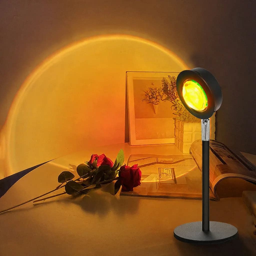 Lampada USB Proiezione Tramonto RGB Atmosfera per Scrivania