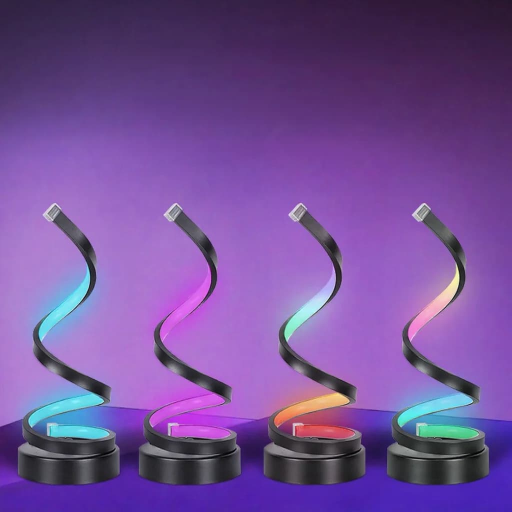 Lampada d'atmosfera RGB a spirale con luce reattiva al suono e controllo app