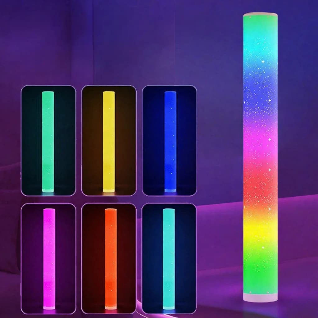 Lampada da terra LED RGB con motivo a stelle, telecomando e controllo app