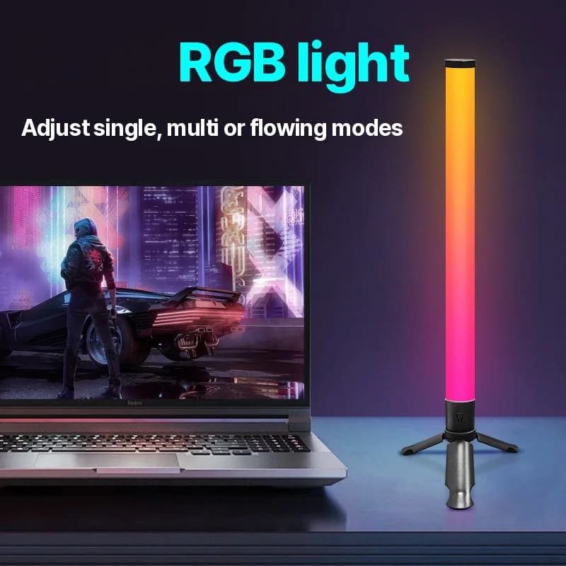 Luce d'Atmosfera LED da Scrivania su Treppiede con Sincronizzazione Musicale ed Effetti RGB