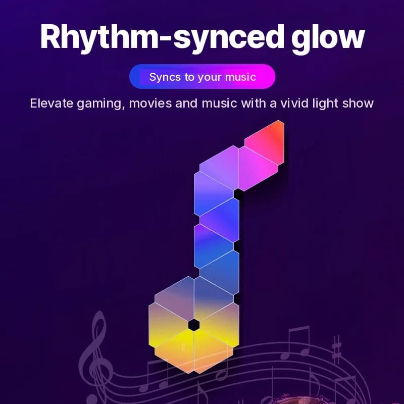 Set Lampade da Parete LED Smart Triangolari RGB per Gaming