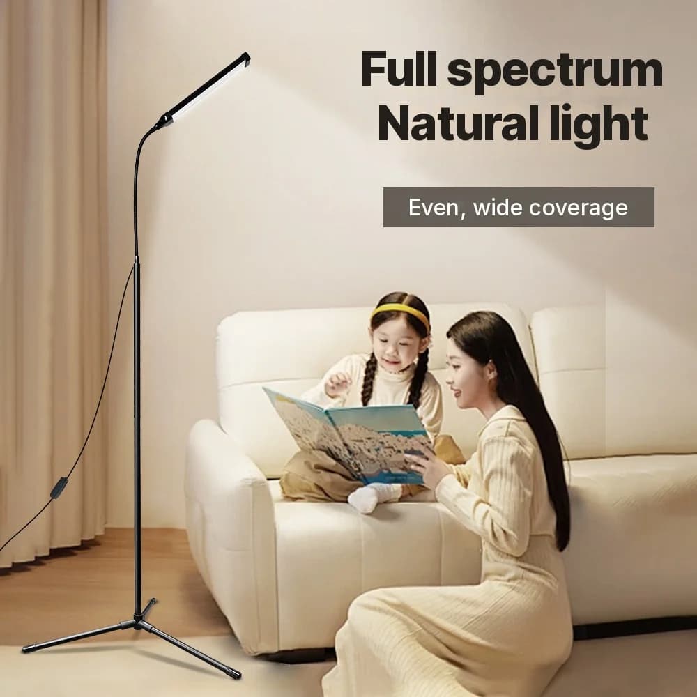 Lampada da Terra Alimentata USB con Treppiede e Tre Modalità Colore