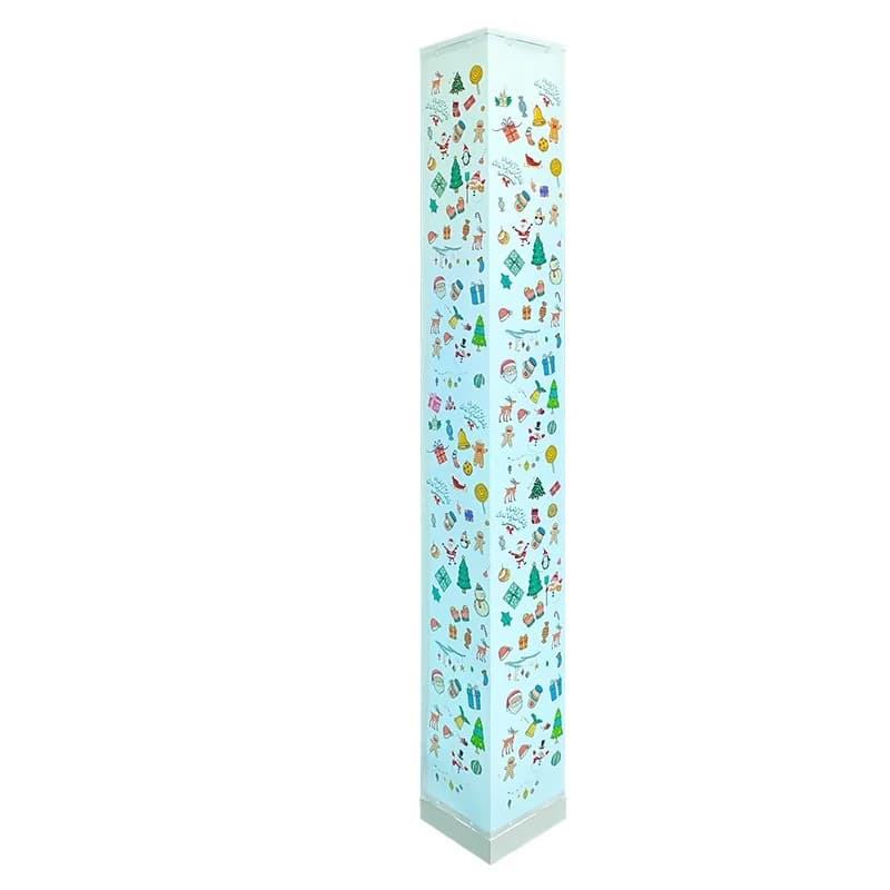 Lampada da terra quadrata con luce ambientale LED e telecomando per soggiorno