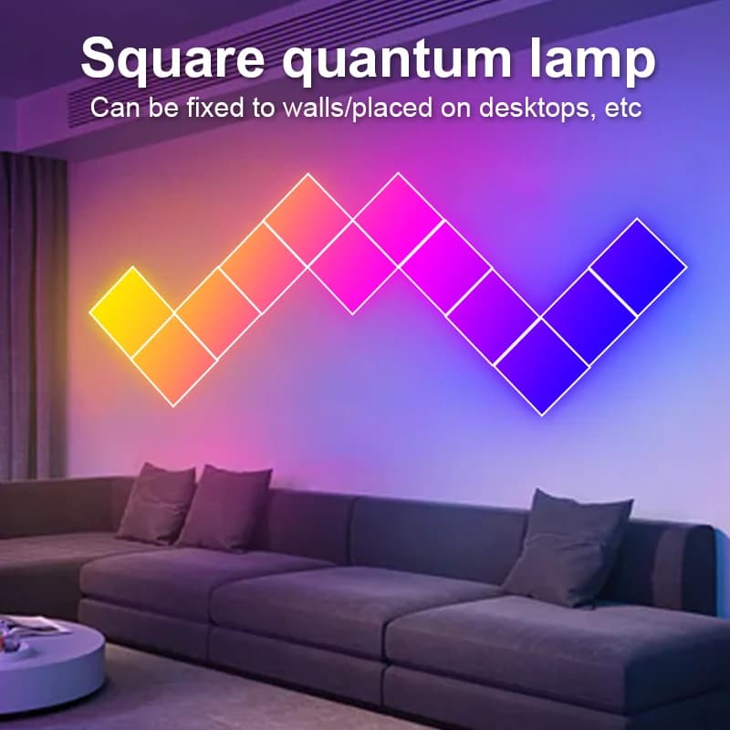 Pannelli luminosi quadrati RGB sincronizzati con la musica, lampada atmosferica da parete